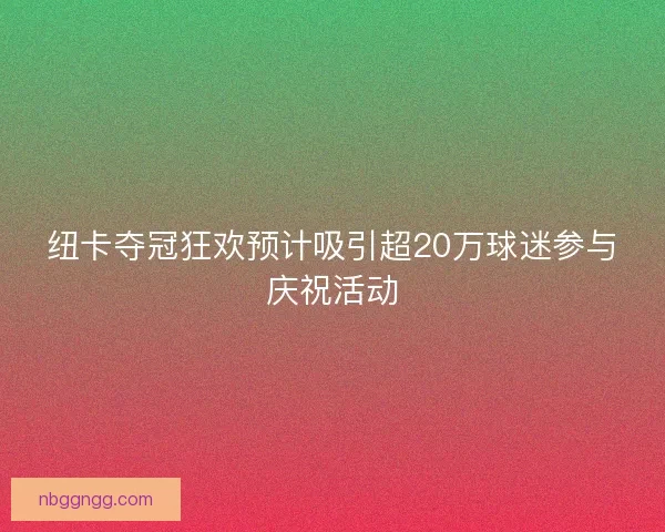 纽卡夺冠狂欢预计吸引超20万球迷参与庆祝活动